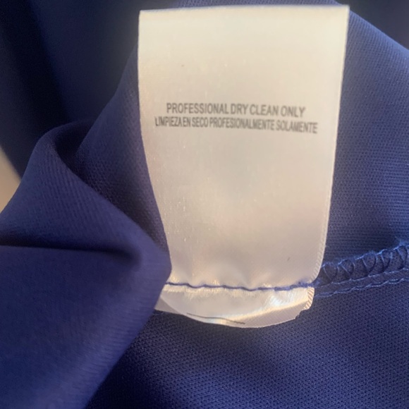 TLC Say Yes To The Prom navy blue skirt with beige sequin top dress. Size 3. - Picture 12 of 13